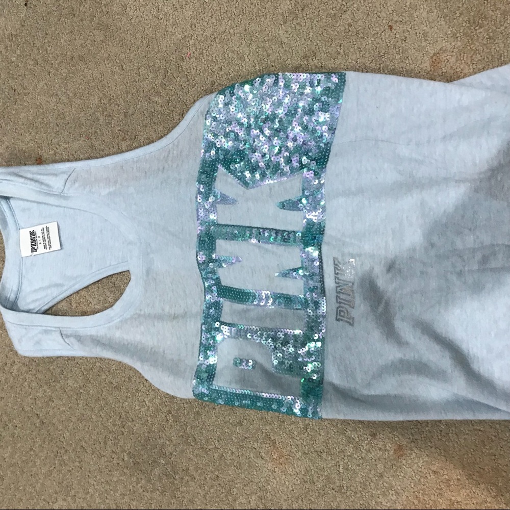 PINK sparkly tank top